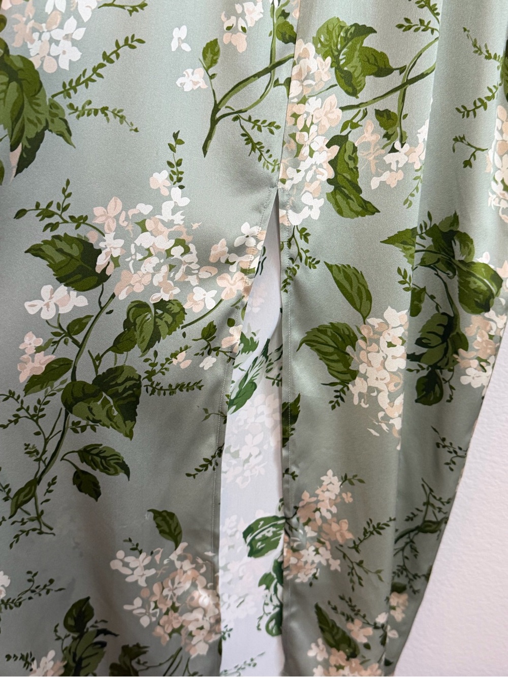 Reformation Frankie Silk Floral Column Dress Tea Garden Print Coquette Size 2 - Picture 7 of 9